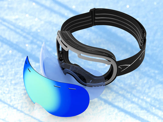 meryone blue ski goggles - double lens design