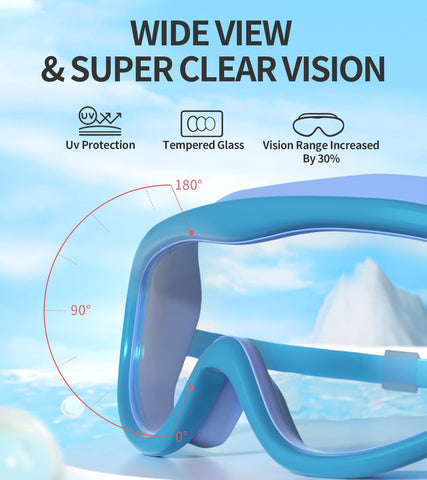 Rabigala Kids Swimming Goggles - Anti-Fog and Anti-UV Swim Goggles