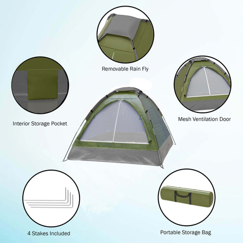 Lightweight 2 Person Outdoor Camping Tent - Perfect for Outdoor Camping, Backpacking and Beaches