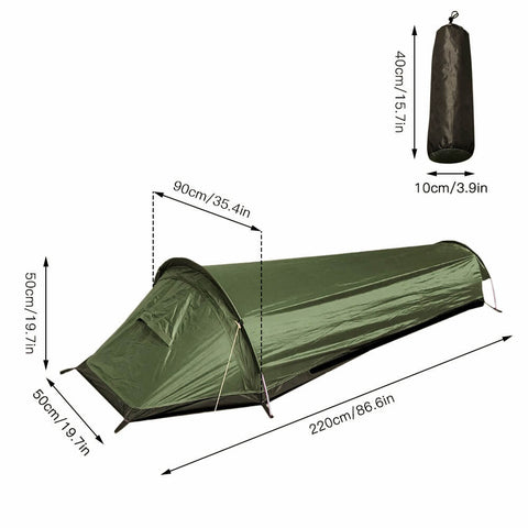 Single Camping Tent - Ultralight Tunnel Tent Camping