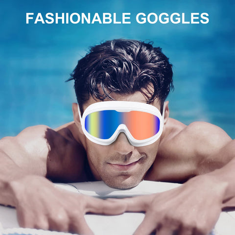 Rabigala Adult Big Swimming Goggles - Effective Protection Against Raccoon Eyes