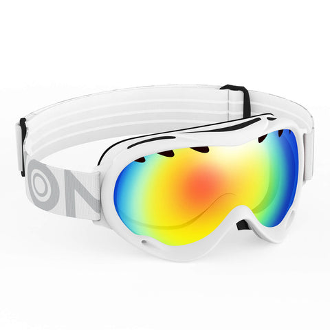 White plated Snow Goggles(Cylindrical)