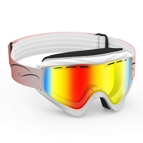 White Frame Snow Goggles