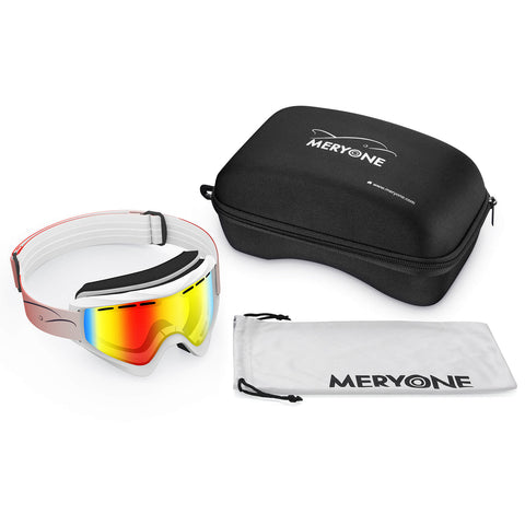 White Frame Snow Goggles