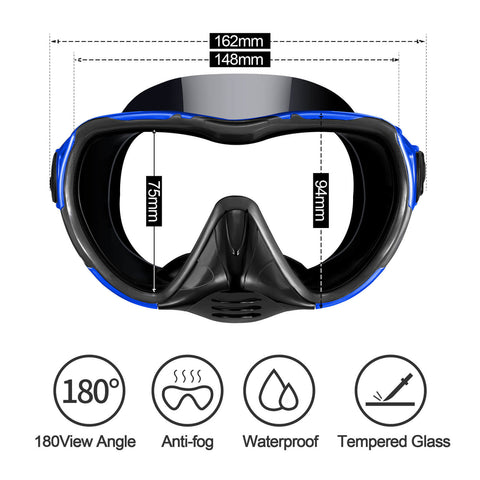 Cryst - HD and Advanced Anti-Fog Technology Snorkel Mask